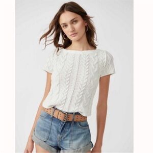 Free people white sweater top